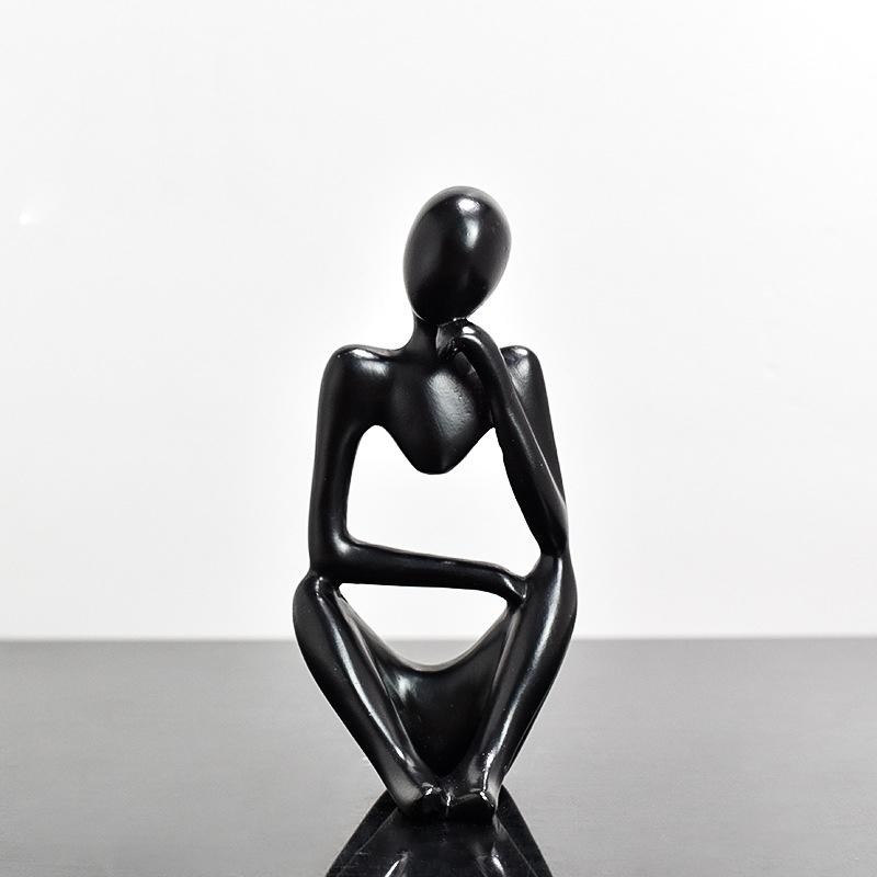 Sand Color The Thinker Abstract Statues Sculptures Yoga Figurine Nordic Living Room Home Decor Decoration Maison Desk Ornaments