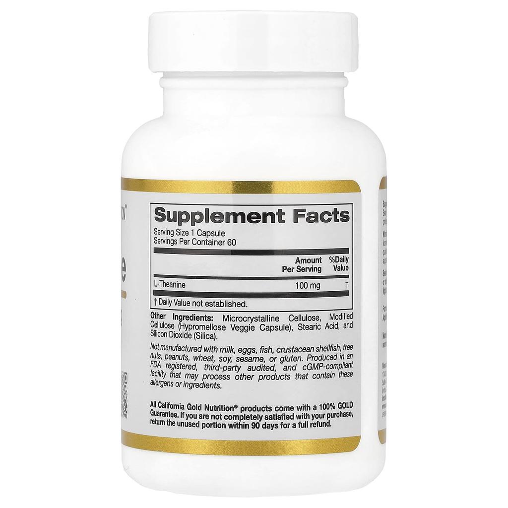 L-Theanine with Alphawave®, 100Mg, 60 Veggie Capsules