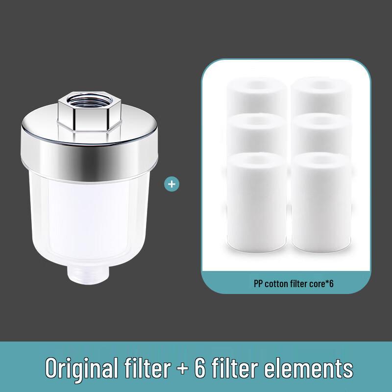 Universal Bathroom Shower Pre-Filter with Five-Micron PP Cotton Element