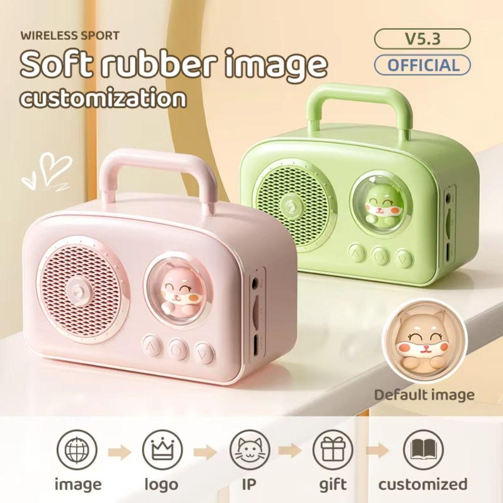 USB Interface Portable Speaker Rich Bass Wireless Speaker Mini Retro Bluetooth Speaker  Student Use