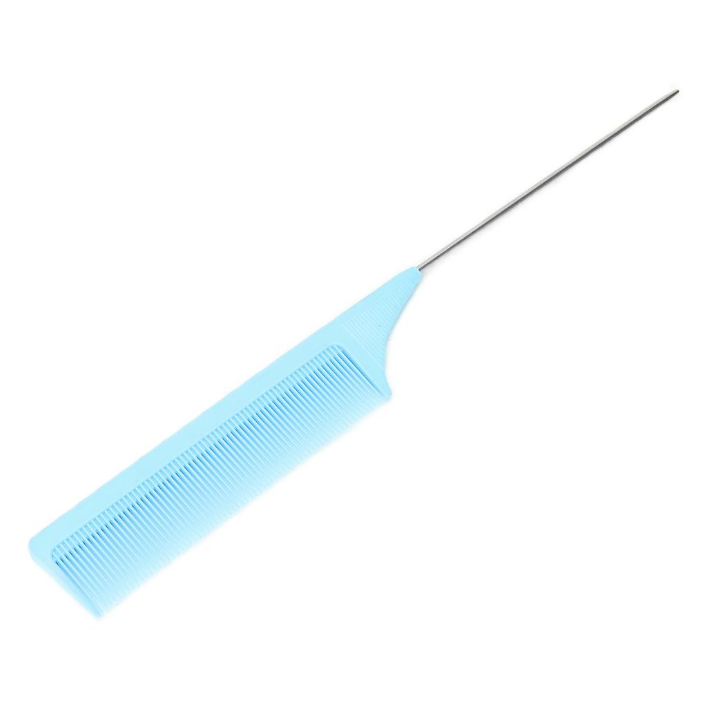 Стальной гребень Pintail для парикмахерских расчесок Rat Tail, прекрасный парикмахерский инструмент для женщин, укладка волос, синий
