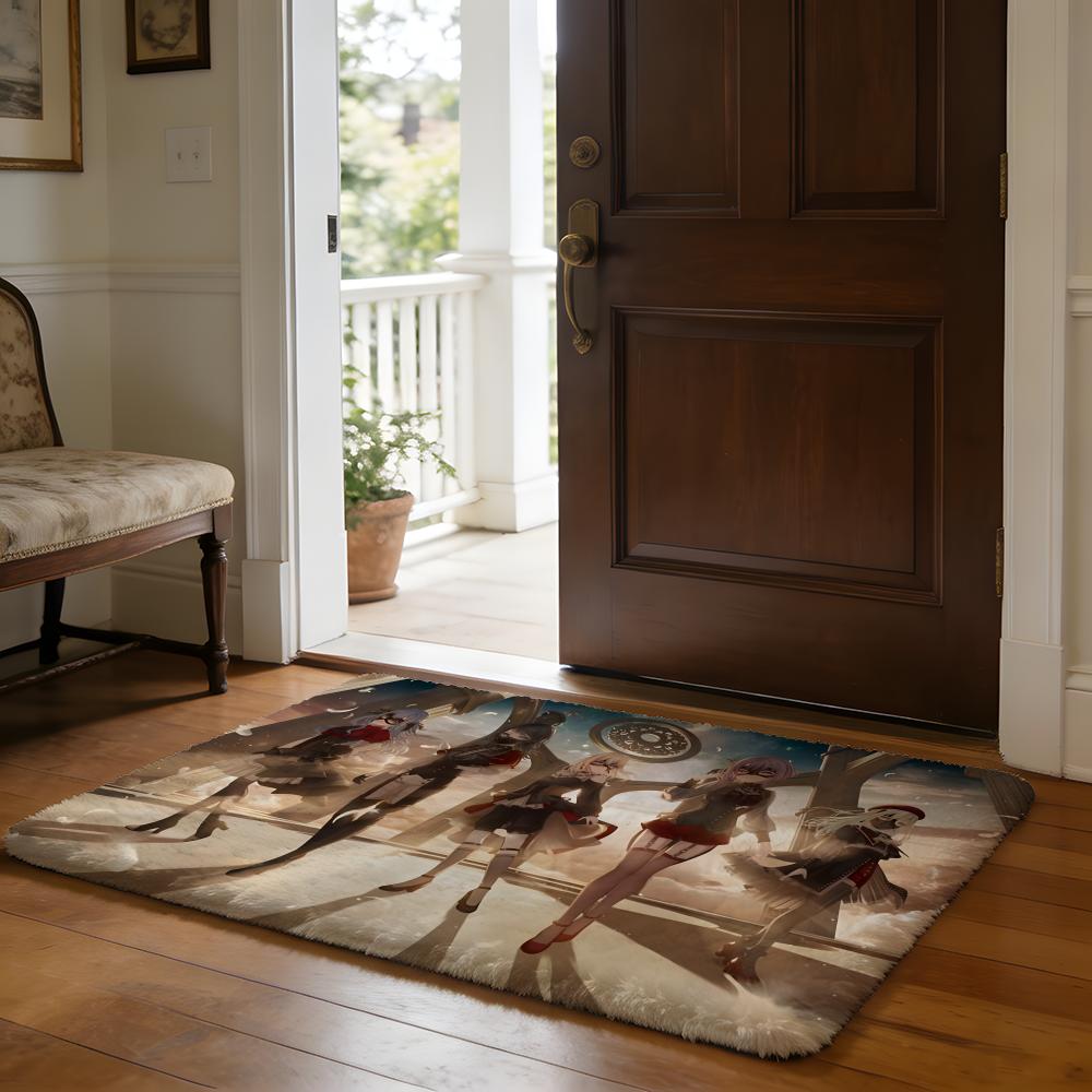BBanG Dream Ave Mujica Floor Mat Soft Flannel Absorbent Mat Non-Slip Rug Home Bedroom Bathroom