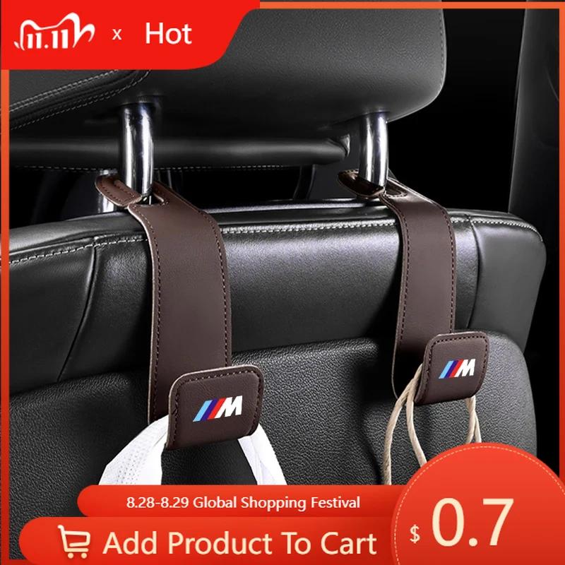 Car Sticker 2025 Hot Hidden Car Back Seat Hook Headrest Suede Accessories For BMW Motorsport X1 X3 X5 E39 E46 E90 F20 E60 F30 E3