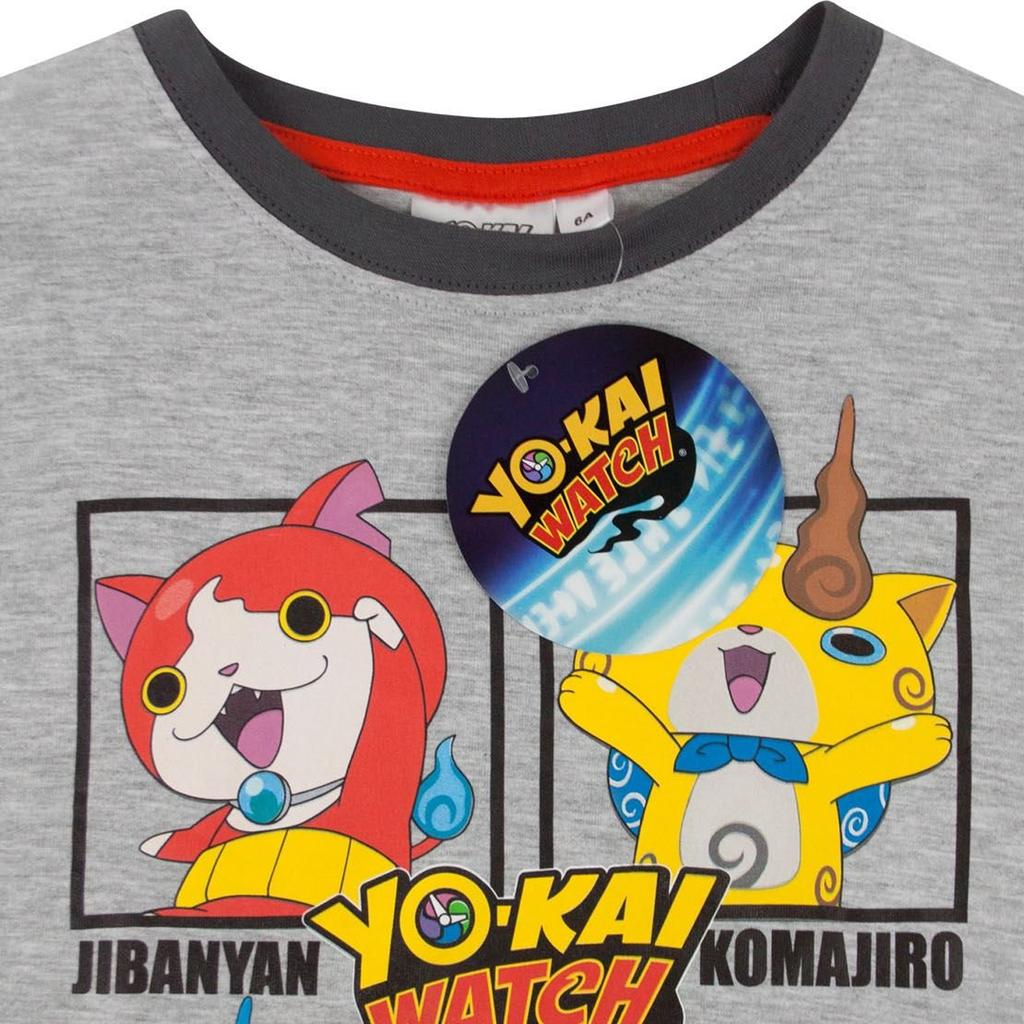 Yo-Kai Watch Childrens/Kids Character Panel Long Pajamas Set