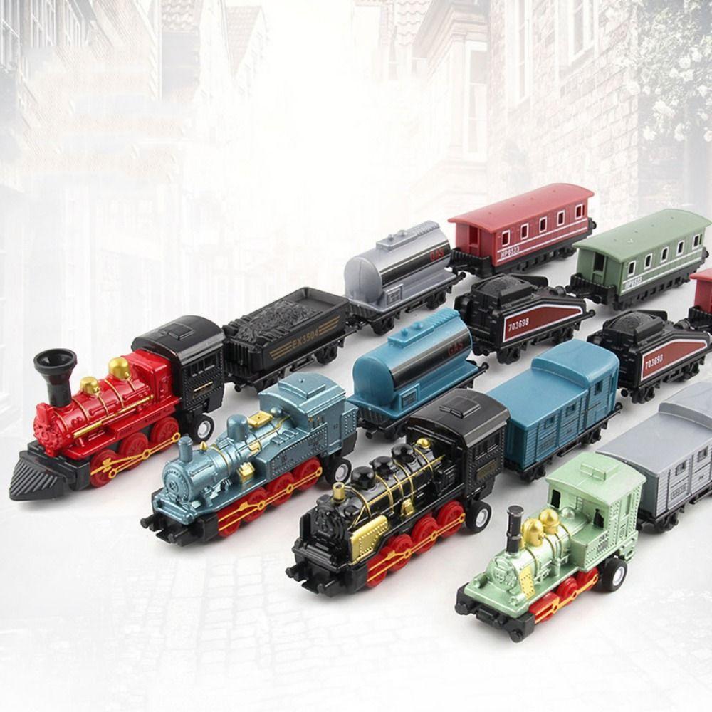 Pull-back Pull Back Model Train Miniature Simulation Train Toy  Birthday Gift