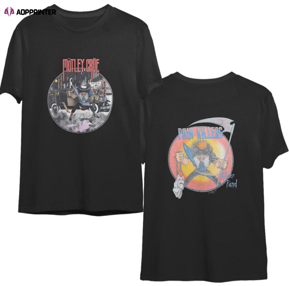 Винтажная футболка Motley Crue Pain Killers 1985 года, двусторонняя