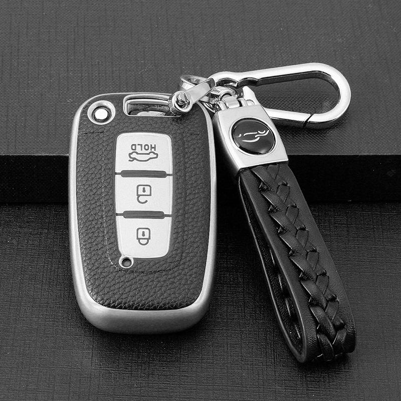 Hyundai Key Case for Santa Fe, Ix35, Festa, Ix25, Elantra, Mistra - Car Buckle Bag Shell.
