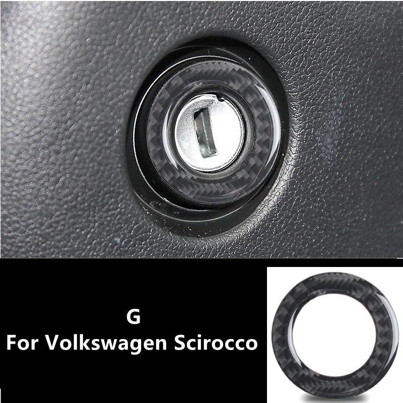 Carbon Fiber Car Interior Trim Strips For Volkswagen VW Scirocco Center Console Gear Shift Frame Panel Sticker Car Accessories