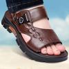 Sandals Men's 2025 Summer New Trend Cowhide Beach Shoes Casual Wear Dual-purpose Sandals Men
