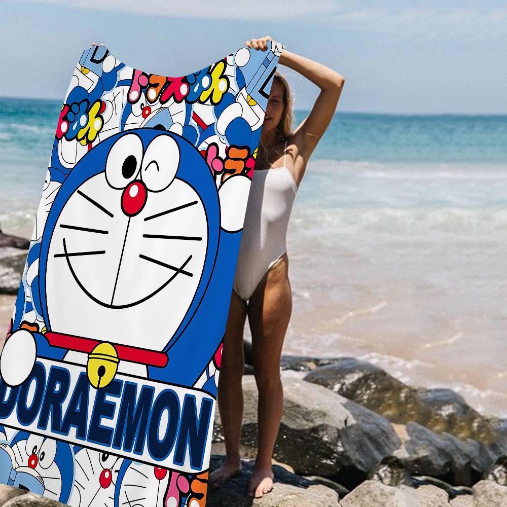 Cartoon D-Doraemons Anime Beach Swimming Towel Soft Absorbent Washcloth Children's Gifts for Kids Travel Camping Gym
