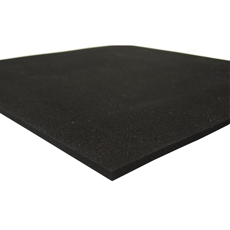 Waki Sangyo EPDM Губчатая Резина, Черная, 5 x 300 x 300 мм, Противоскользящая, EPT-03S, 1 шт.