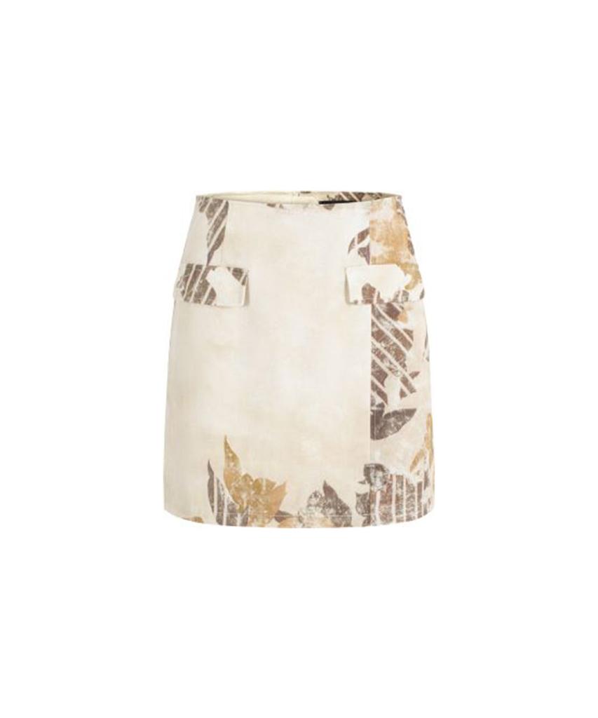 Melilling Flower Print Mini Skirt (Esfmgsk13Mul)