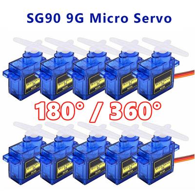2/4/6/8/10 шт. 180°/360° цифровой SG90 9G сервопривод для радиоуправляемого вертолета, автомобиля, лодки, самолета, рука робота, двигатель с пультом дистанционного управления для самолета