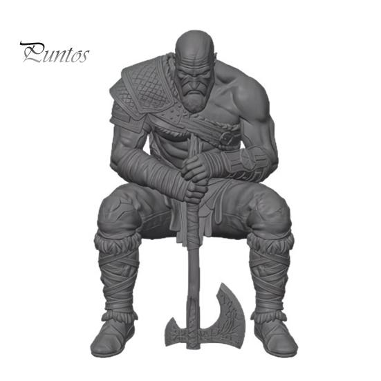 Украшение комнаты 3D-печатная статуя воина, фигурка скандинавской мифологии с декоративным оружием, коллекционный предмет для дома, офиса, игр