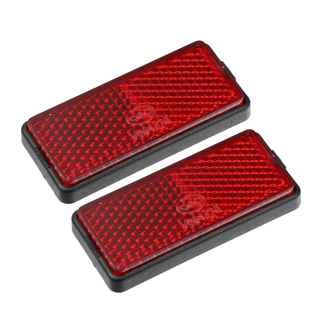 uxcell 2pcs Front Lower Fork Reflector Sticker Rear Saddlebag Side Visibility Reflector Stripe Kit Universal Red