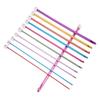 Practical 11 Size Tunisian Afghan Crochet Hooks Multicolor Aluminum Knitting Needles Hook Multicolour 2 - 8 Mm HOT