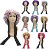 High Quality Personalized LOGO Hair Bonnets with Satin Head Wraps Custom Silk Sleep Tie Bonnet