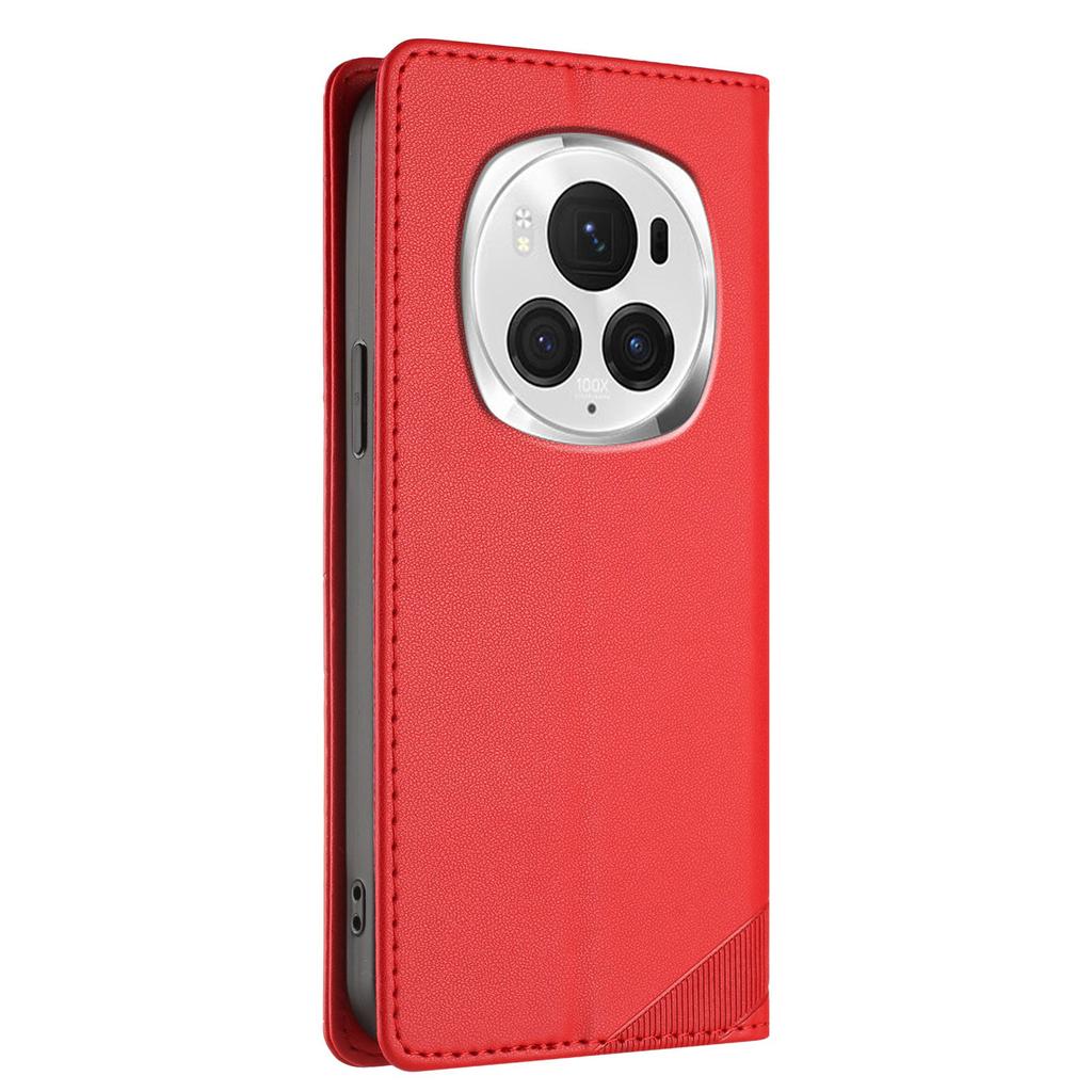 For Honor Magic6 Pro 5G Phone Cases Punk Style Imprinted Wallet Stand Leather Cover