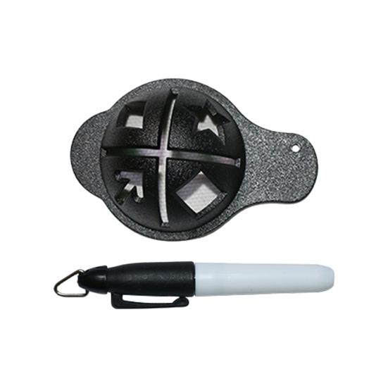 2Pcs/Set Golf Ball Liner Easy to Draw Durable Compact Golf Accessory Liner Marker
