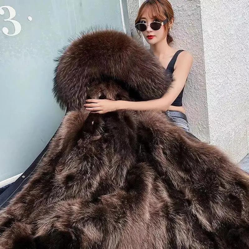 Pai Overcome Women's Fur One-piece Liner Detachable Winter Jacket Plus Velvet Thickening Anti-season Imitation Fur Coat