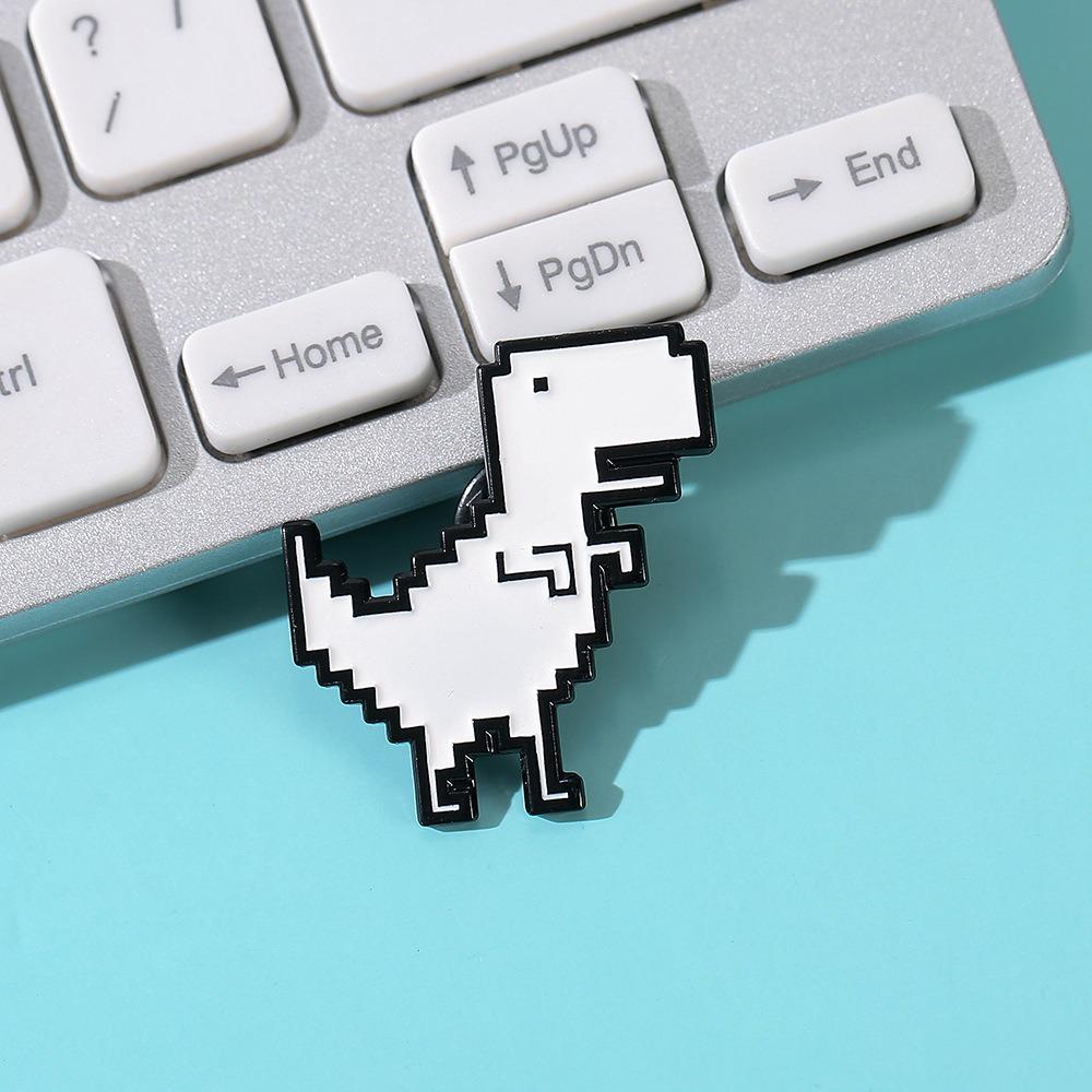 Tyrannosaurus Rex Enamel Pins Pixel Style Animal Jewelry Gift Lapel Badges Kids Friends