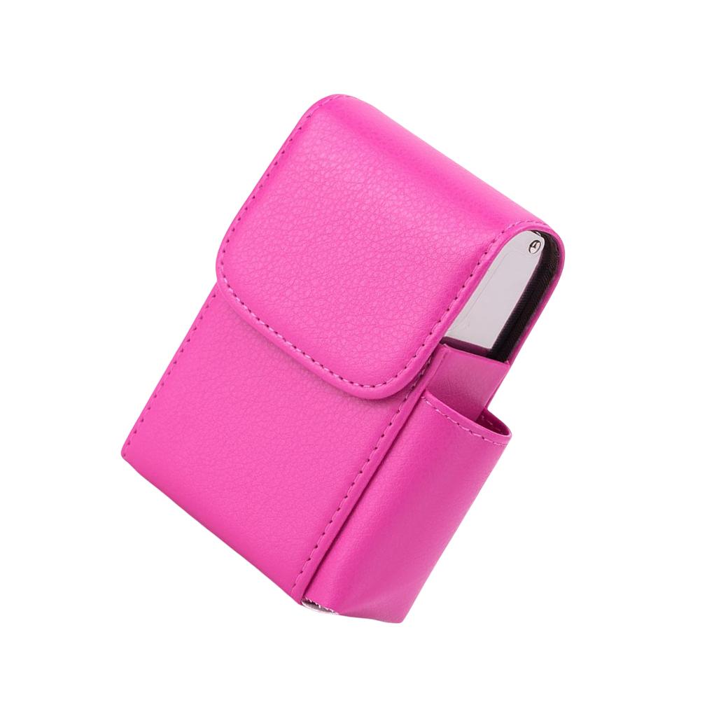 Women Men Storage Case Leather Stainless Steel Card Cash Holder Belt Pouch Lighter Wallet Pocket Solid Color Box Carrier