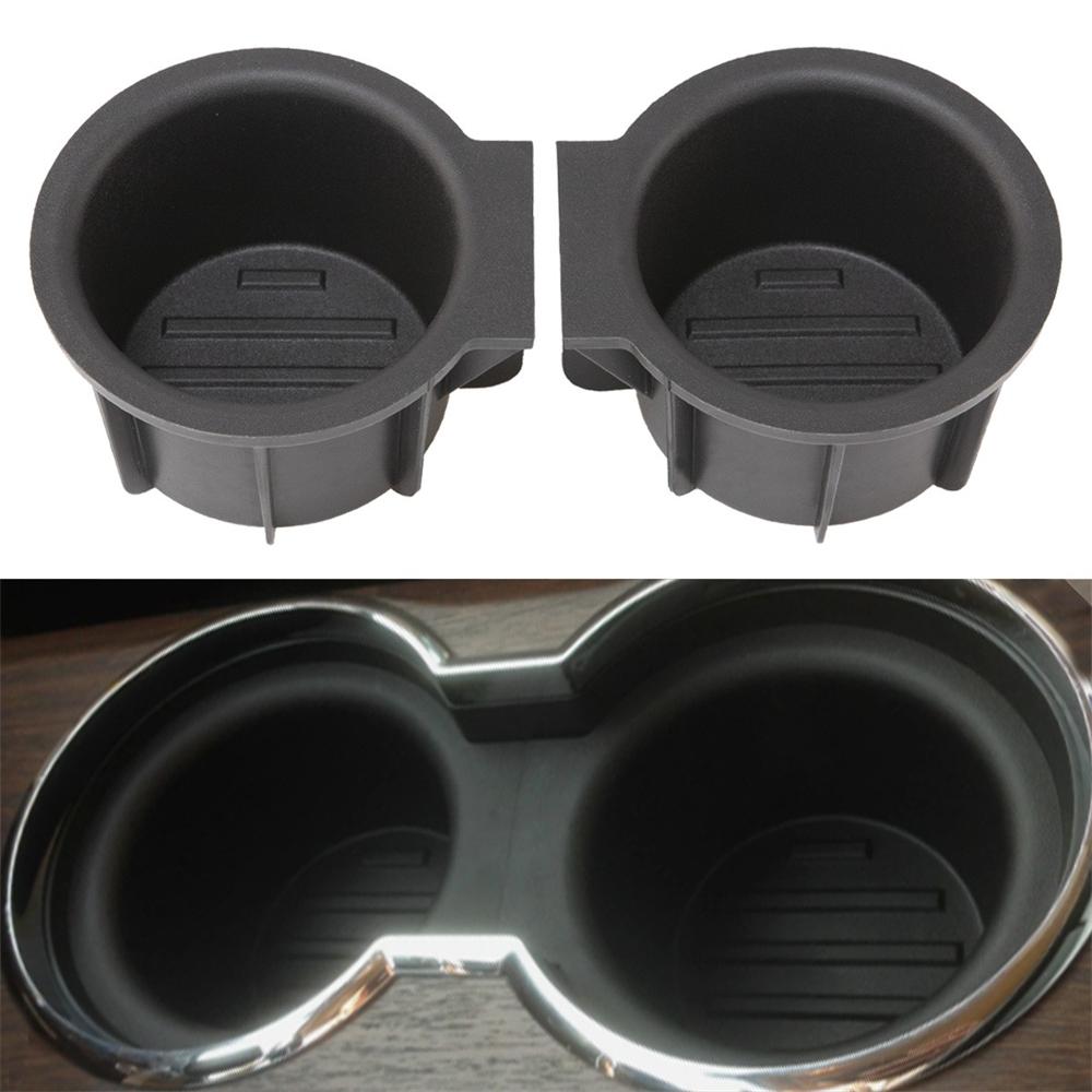 1 Pair Front Center Console Cup Holder Rubber Insert For 2009-2014 Ford F-150