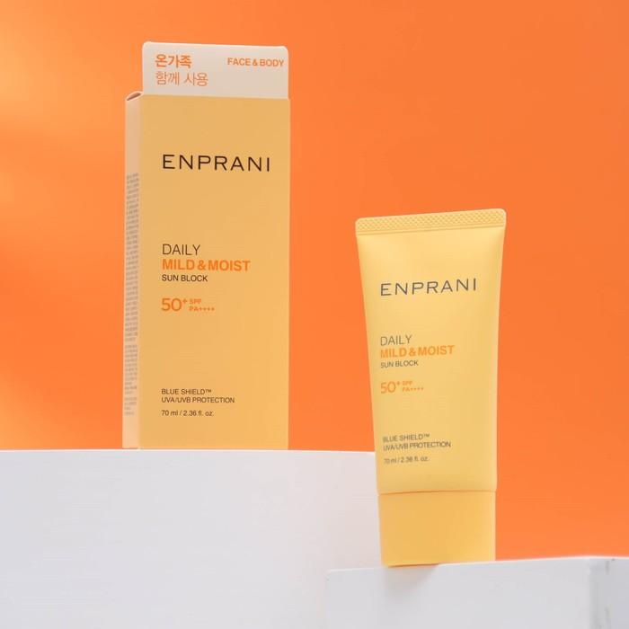 ENPRANI Daily Mild and Moist Sun Block SPF50+ PA+++, Солнцезащитный крем, KBeauty, Корейская косметика, образец