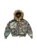 Men's Reversible Thickened Imitation Rabbit Fur & Camouflage Jacket with Eagle Fur Collar - Stylish Winter Padded Coat