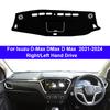Накладка на панель приборов для Isuzu D-Max DMax D Max 2026 2026 2026 2026 Коврик-защита центральной консоли Dashmat Аксессуары от солнца
