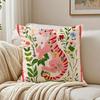 Cute Tiger Pillow Retro Painting Cushion Cushion Cover Pillowcase Antidustmite living Room Sofa Decor Cushion Room