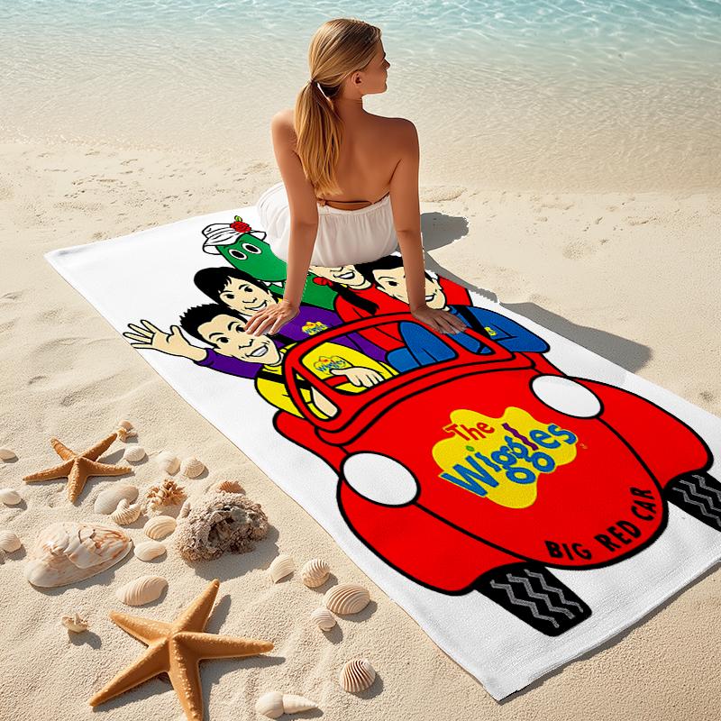 1pc The Wiggles1 Beach Towel, Comfortable and Thick, and Swimming/Bath/Picnic/Camping Towel, Suitable for Seaside Beaches