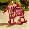 Christmas Wooden Craft Small Rocking Chair Commemorative Decoration A Chair Tag Set Christmas Tree Pendant Scene Decoration