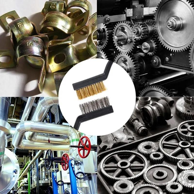 3/15 шт. Набор проволочных щеток с изогнутой ручкой, набор щеток для очистки сварочного шлака и удаления ржавчины, промышленная щетка для чистки