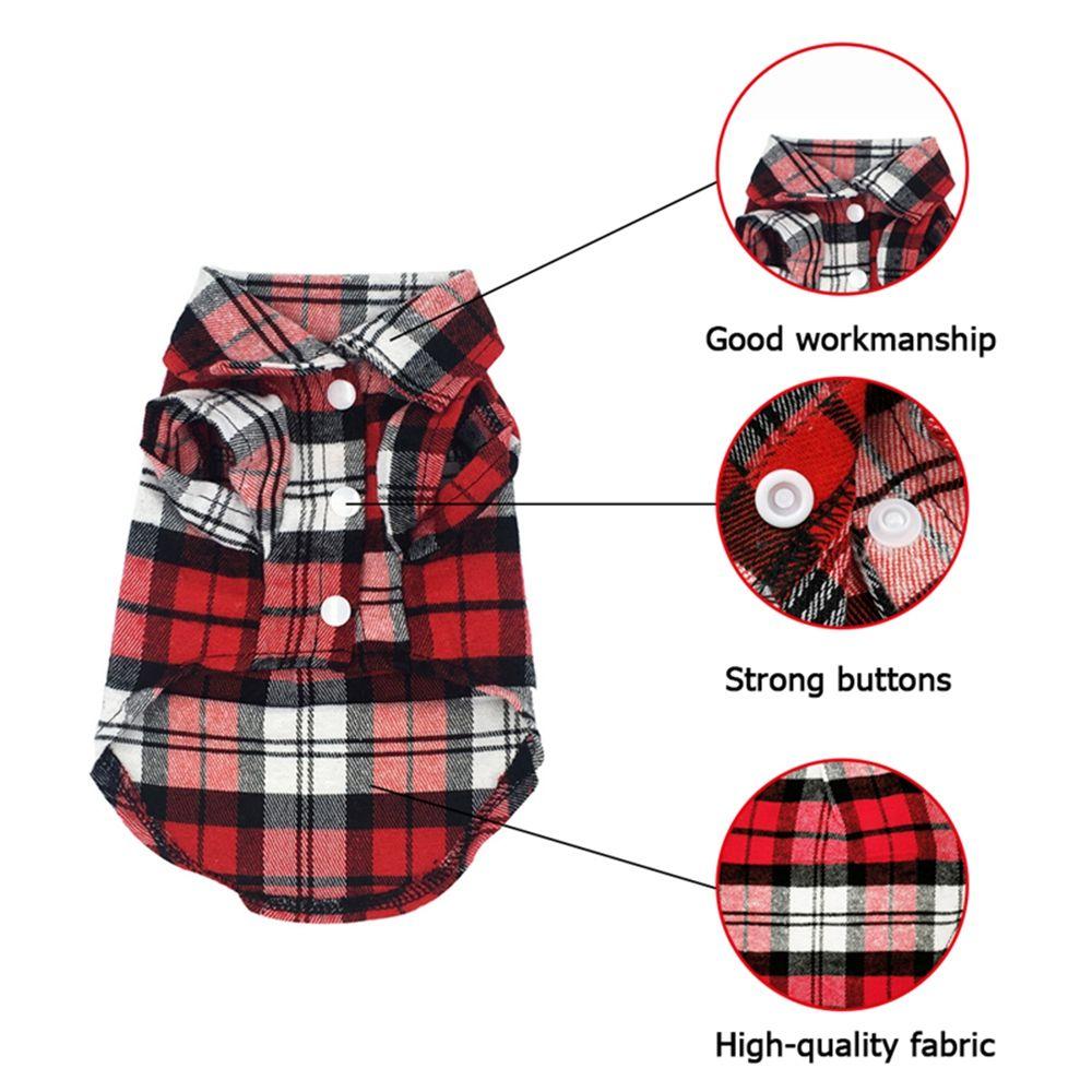Plaid French Bulldog Puppy Cotton For Small Medium Dogs Cats Pets Supplies Dog Vest Dogs Shirt