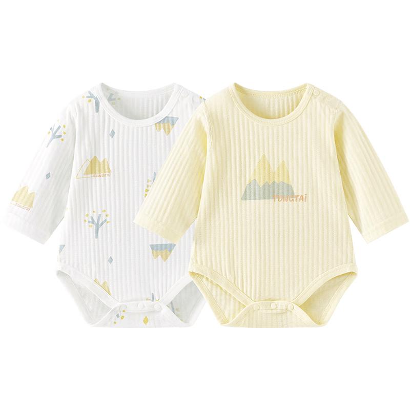 TONGTAI Baby Summer Pure Cotton Long Sleeve Bodysuit