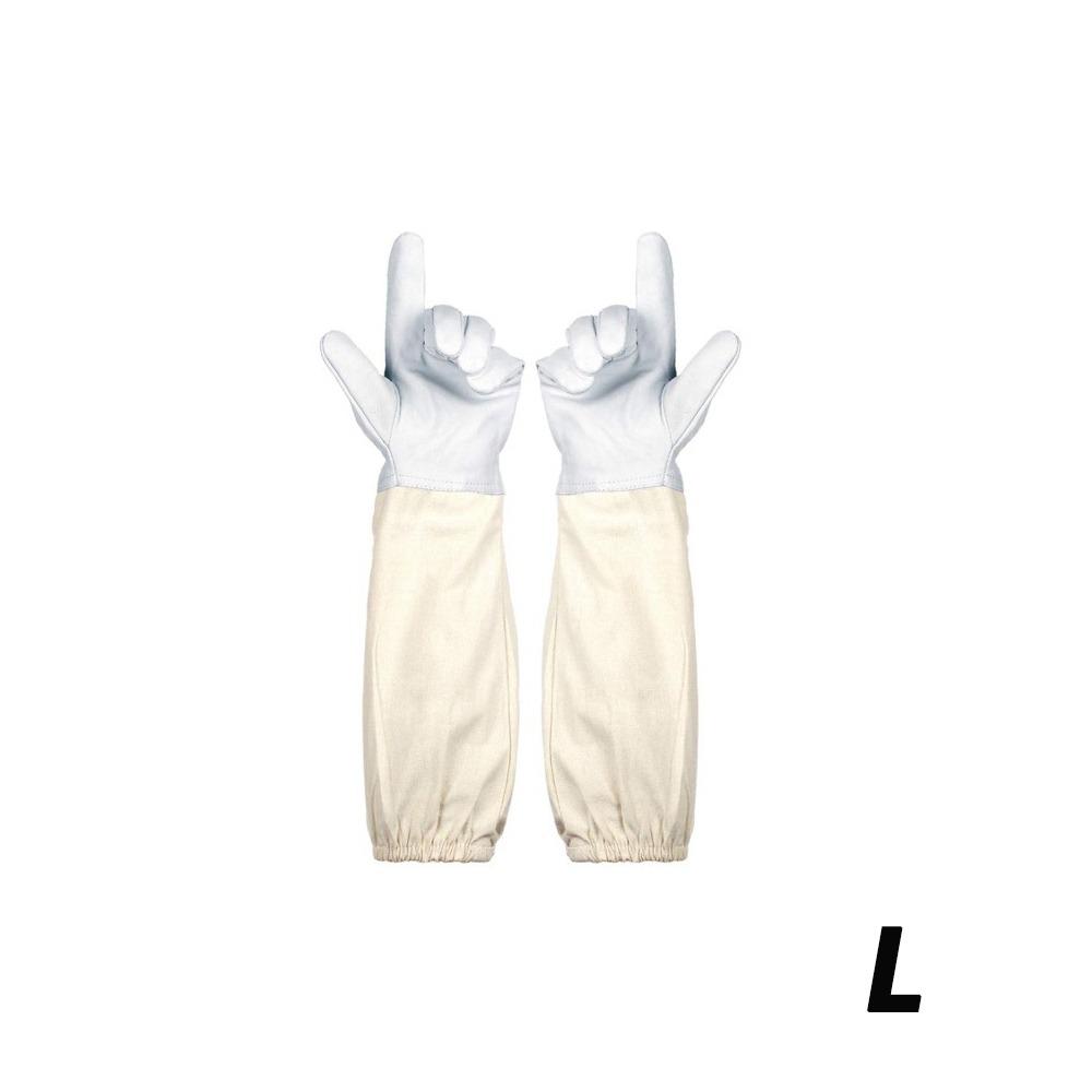 1 Pair Professional Canvas Sheepskin Gloves Anti-sting Beekeeping Tools Safe Beekeeping Gloves