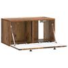 Wall Mounted TV Cabinet Reclaimed Wood Look 59.5 x 31 x 30 cm