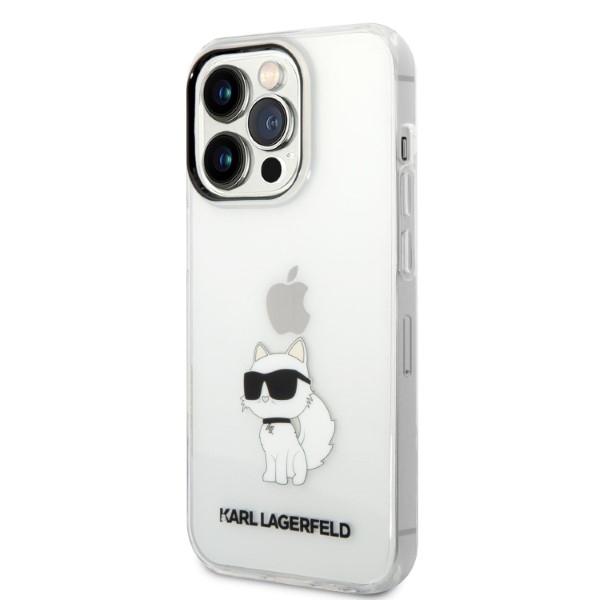 Etui do iPhone 14 Pro Max Karl Lagerfeld Ikonik Choupette Przezroczyste