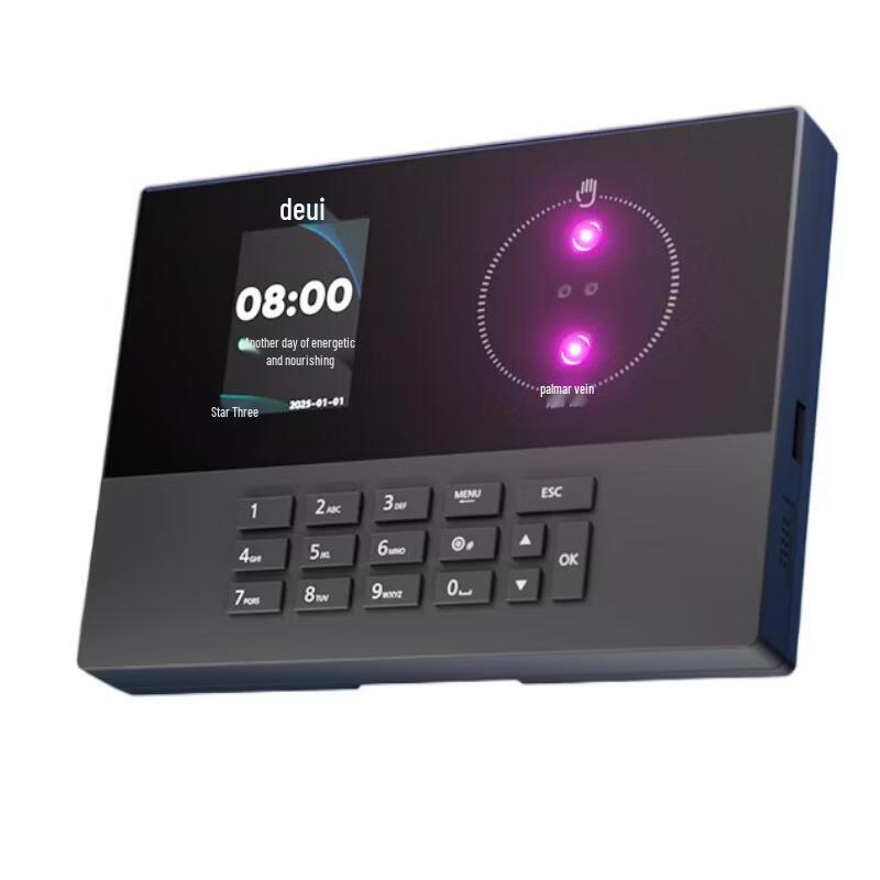 Deli Biometric Time Attendance Machine AH11W CN plug (adapter included)