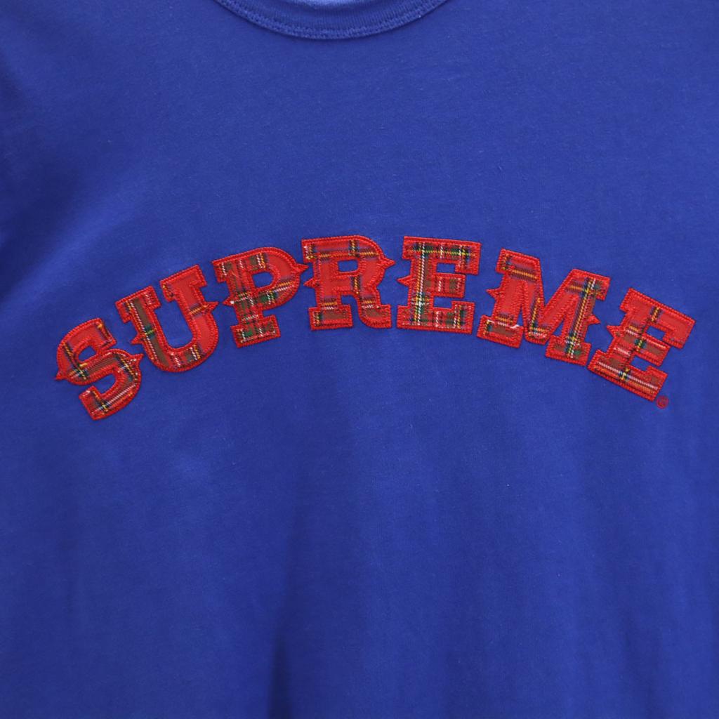 Supreme Футболка с коротким рукавом M синяя Мужская Б/У