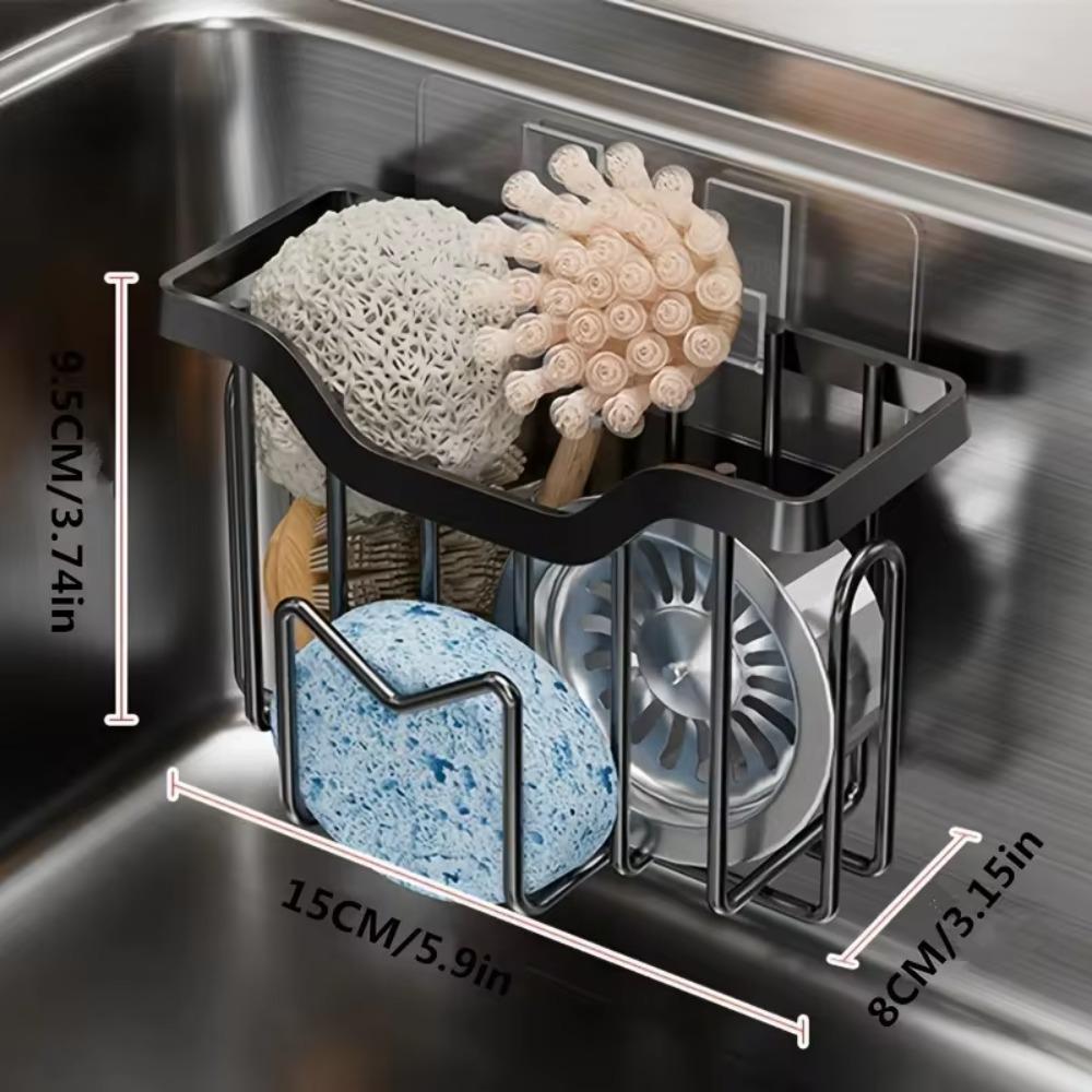 Stainless Steel Kitchen Sink Organizer Rustproof Sink Stopper Scraper Durable Drain Tray Kitchen