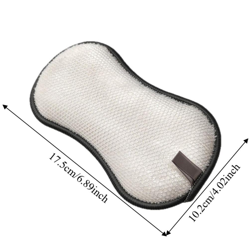 3/6PCS Microfiber Double-Sided Dishcloth Thickened Pot Scrubber Cleaning Sponges Pot Washing