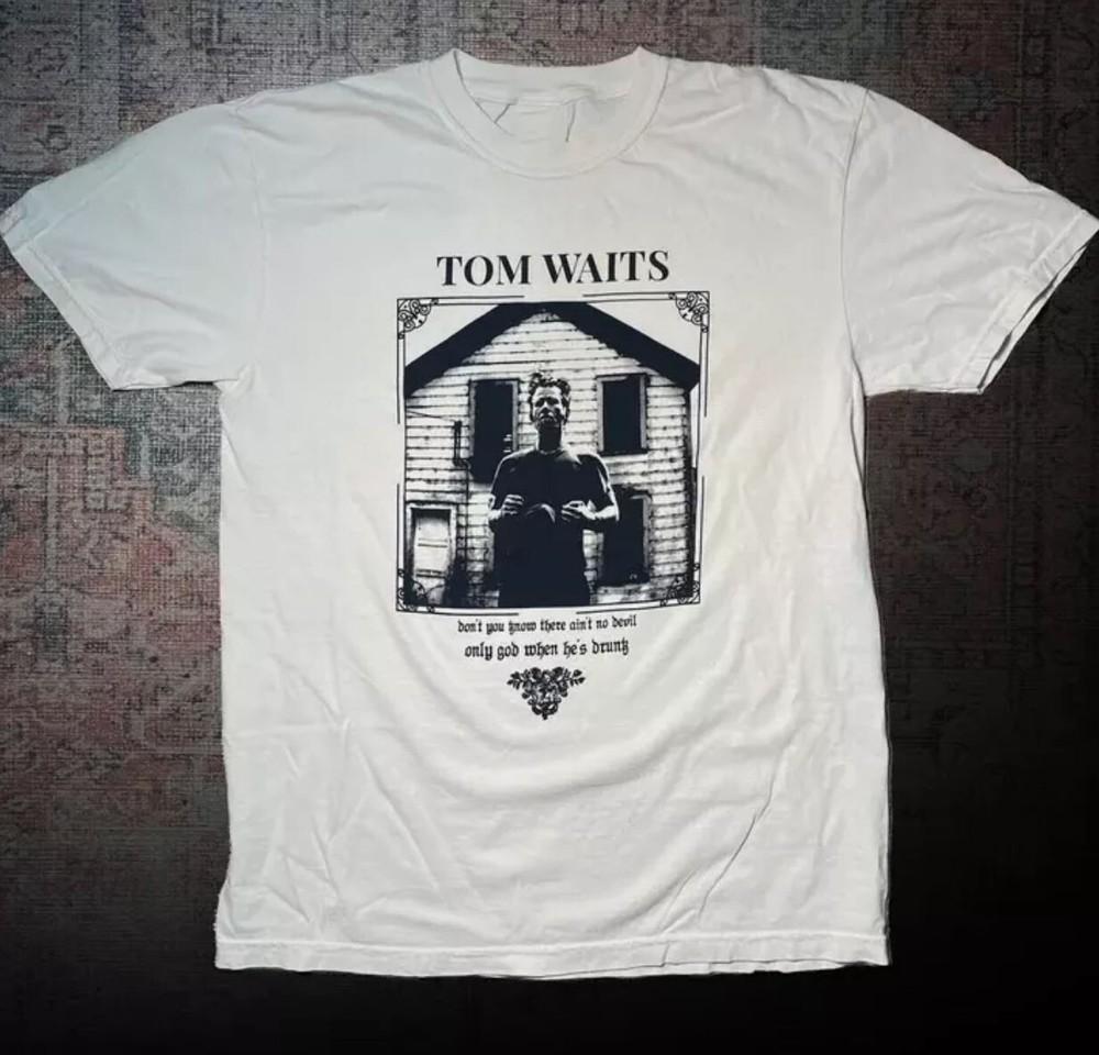Футболка Tom Waits Классическая Белая Унисекс Все Размеры S-4XL