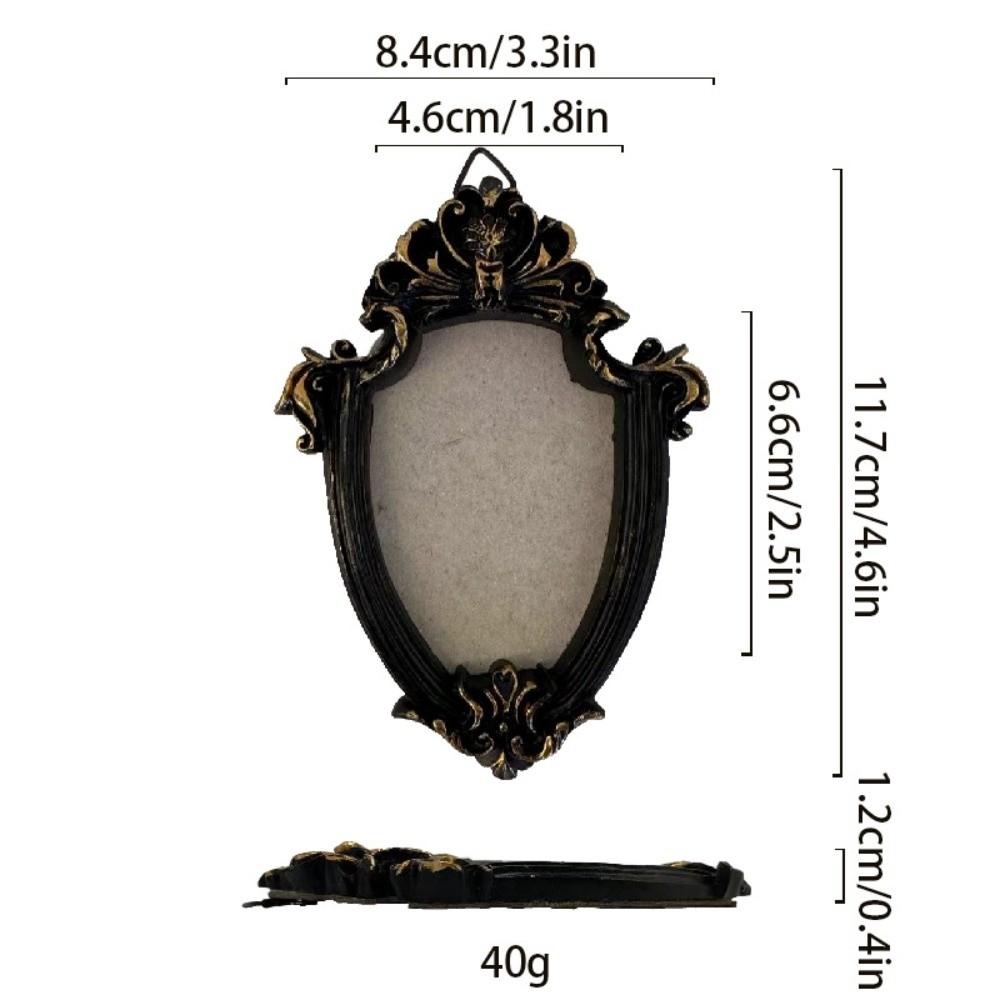 Black Baroque Style Photo Frame Goth Photo Display Holders Picture Frame Ornaments  Living Room
