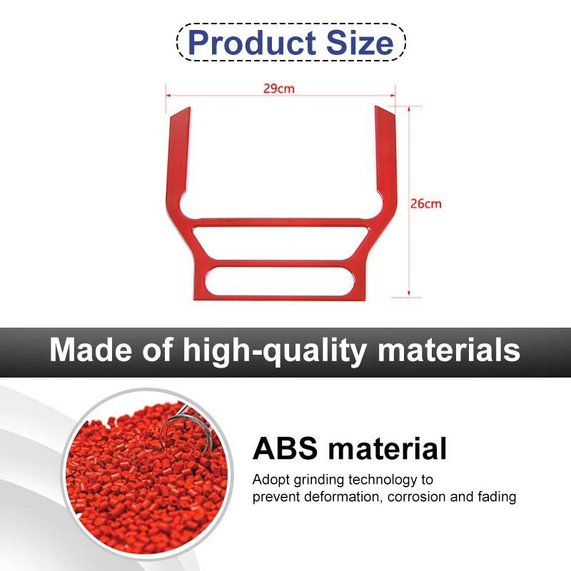 Car Central Control Navigation Panel Decorative Cover Stickers Fit For Ford Mustang 2015 Up ABS Interior Accessories