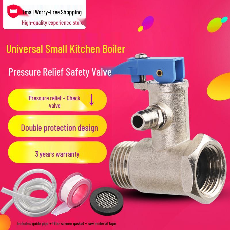 Pressure Relief & Reducing Check Valve for Small Kitchen Boiler Electric Water Heater