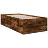 VidaXL Bed Frames Smoked Oak 90x200 Cm Engineered Wood, Bedroom Furniture, Bed Base, Panel Bed, Bed, Bed 3280969