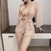 Chiffon Perspective Lingerie Sexy Bathrobe Hot Sexy Large Size Passion Nightclub Game Uniform Suit