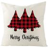 Pillow Christmas Pillow Cover Red and Black Plaid Sofa Cushion Cover Car Backrest Lumbar Support Nordic